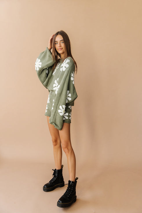 Crazy Daisy Knit Set// Green *RESTOCKED*